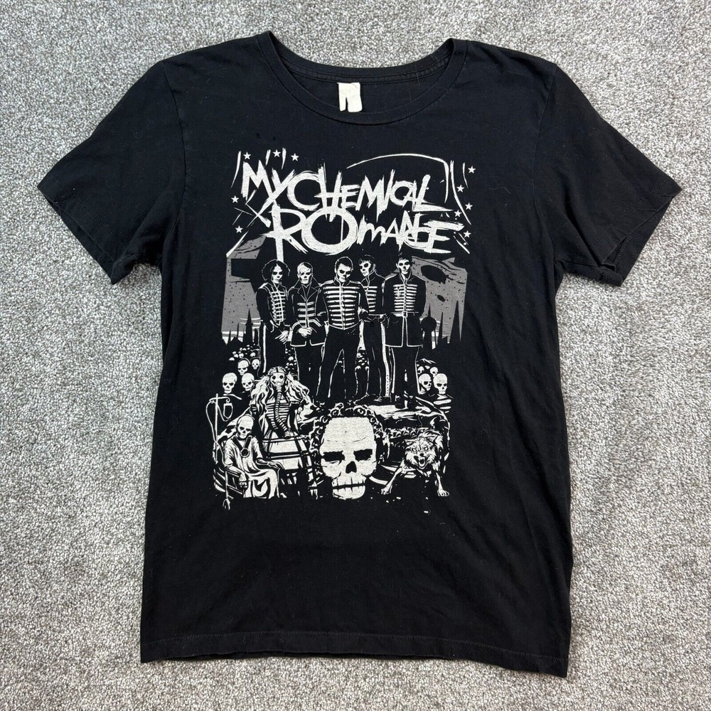 Vintage y2k My Chemical Romance Shirt Mens Small Black Punk‎ Rock Emo Music